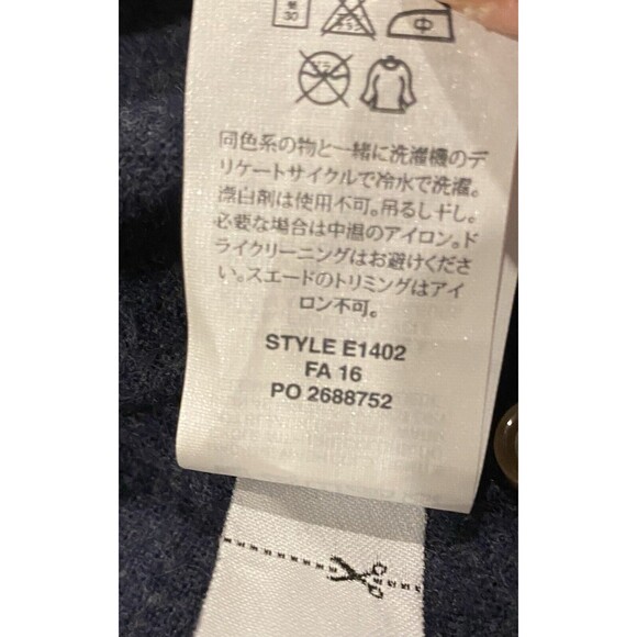 J Crew Flannel Shirt Mens Large Wool Blend Leather Elbow Patch Button Down Blue - Picture 9 of 11